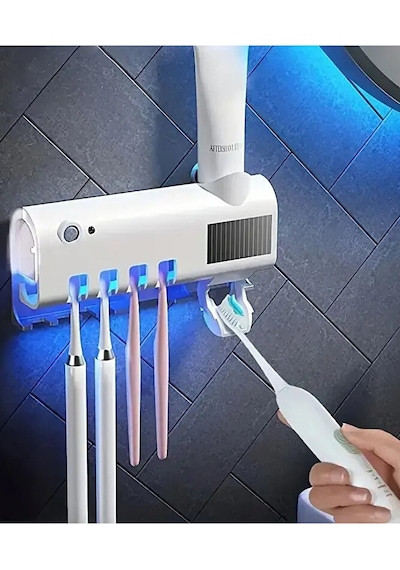 Şarjlı Uv Işıklı Sterilize Diş Macunu Ve Fırçası Askısı / Diş Fır Diğer