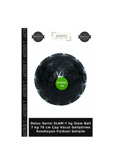 Delux Serisi Slam-7 Kg Slam Ball 7 Kg 76 Cm Çap Vücut Geliştirme Kondisyon Fiziksel Gelişim