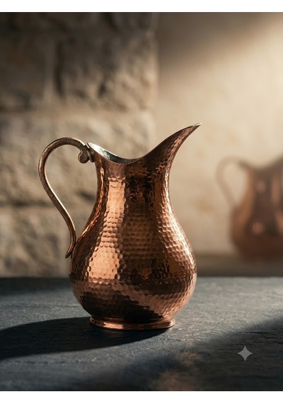 Aura Copper Dövme Bakır Ördek Sürahi 2 L 1 Mm 23 Cm El Yapımı