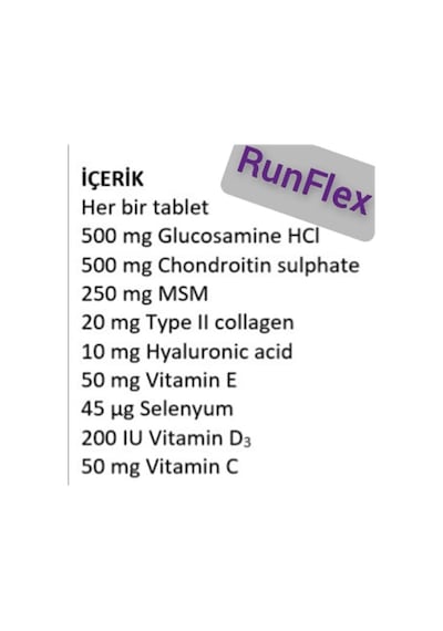 Natur Runflex Köpek Glukozomin Chondroitin Collagen 60 Tablet