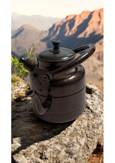 Maraşçarşısı Avcı Çoban Kampçı Çift Taraflı Çaydanlık Süzekli 4 Litre