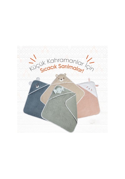 Gezenbebe Hero Kahraman Başlıklı Bebek Ve Çocuk Kurulama Havlusu 75 x 75