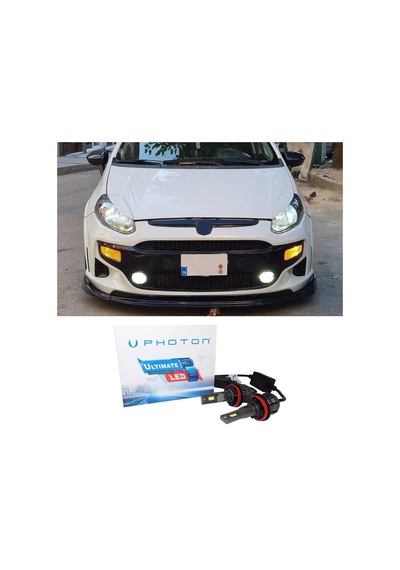 Fiat Punto Grande Led Xenon Uzun + Kısa Far Ampulü H4 Ultimate 9500 Lumens Yeni Seri Beyaz