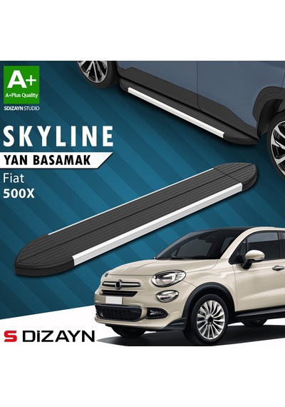 S-dizayn Fiat 500x Skyline Aluminyum Yan Basamak 173 Cm 2014 Üzeri A+ Kalite