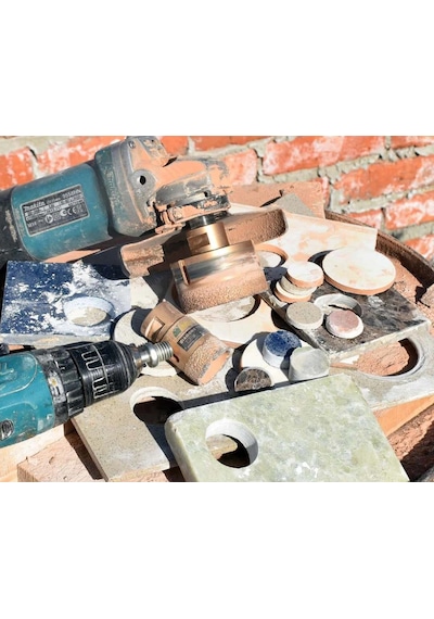 Mermer Granit Panç M14 Fayans Beton Karot 100mm Sarı Elmas Delme
