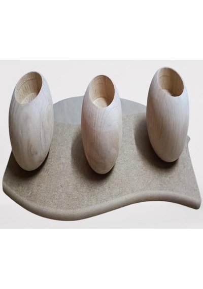 Hobi Adn 90043 Dekoratif Mumluk Ahşap Mdf Ham Cnc Kesim 3lü El Yapım Çok Renkli