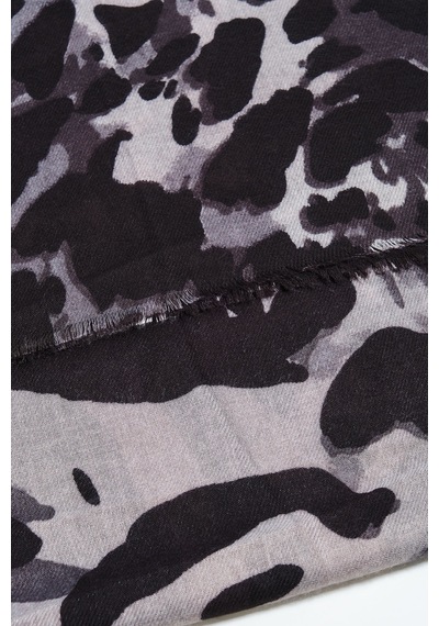 Akswsuar Zebra Desenli Şal Siyah