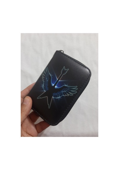 Owlbag Company Owl Bag Dimebag Guitar Logo Desenli Tasarım Suni Deri Cüzdan Çok Renkli