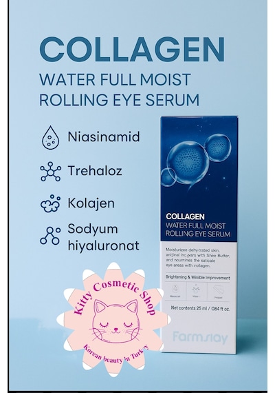 Farmstay Collagen Water Full Moıst Rollıng Eye Serum Kolajen 25 Ml