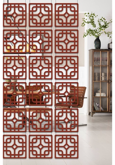 Artavessa 12 Parça Oda Bölücü Seperatör Mdf Paneller - Model 2 (Toprak)