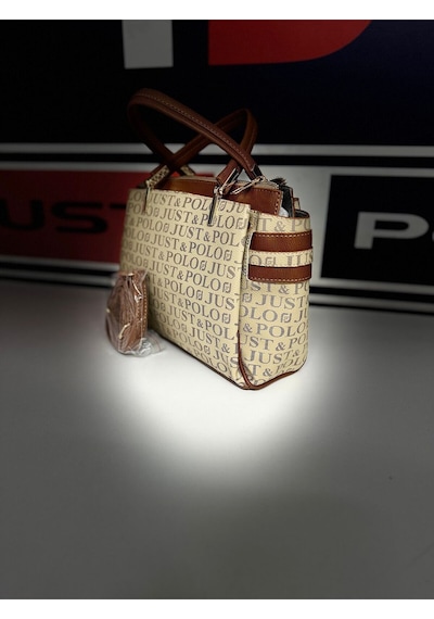Just Polo Kadın Kum Taba Monogram El Ve Omuz Çantası Yeni Sezon 2201mh Kum - Taba