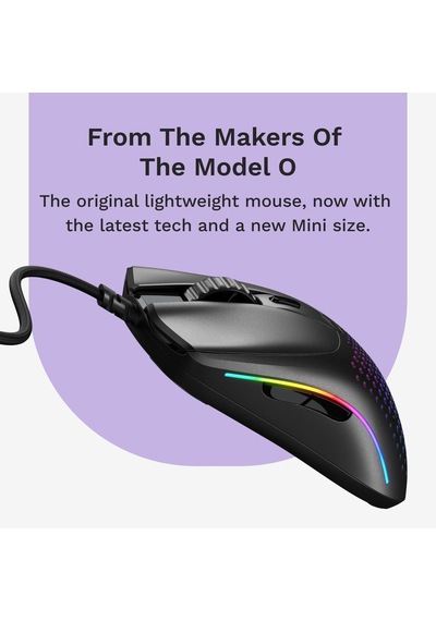 Glorious Model O 2 Mini Kablolu Siyah Oyuncu Faresi: Hafif 49 Gra