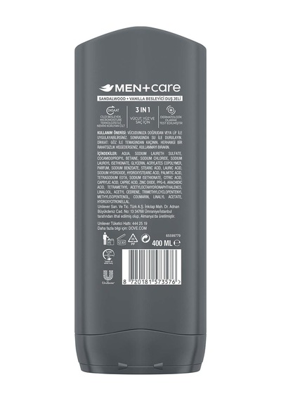 Dove Men Care Sandalwood Vanilla Duş Jeli 400 Mililitre 285 ML