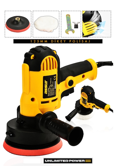 Assur ASR402-02-07 Elektrikli Dikey Polisaj Zımpara Makinesi Sarı