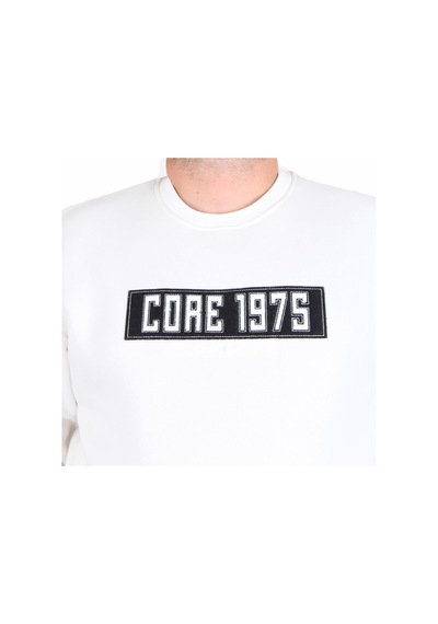 Moc Grande Mocgrande Erkek Büyük Beden Sıfır Yaka 3ip Sweat Core 1975 24209 Ekru Ekru