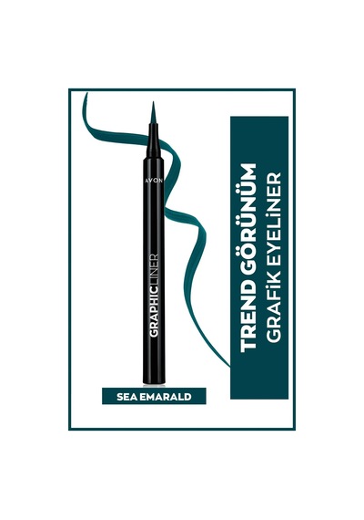 Avon Graphic Liner Keskin Uçlu Likit Eyeliner Sea Emerald