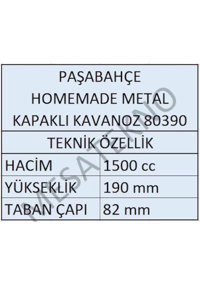 Paşabahçe 80390 Homemade Metal Kapaklı Kavanoz - 1500Cc - 2 Adet