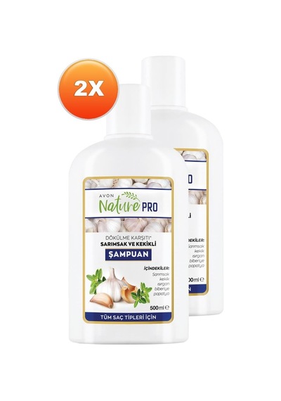 Avon Nature Pro Sarımsak ve Kekikli Şampuan İkili Set 500 ML