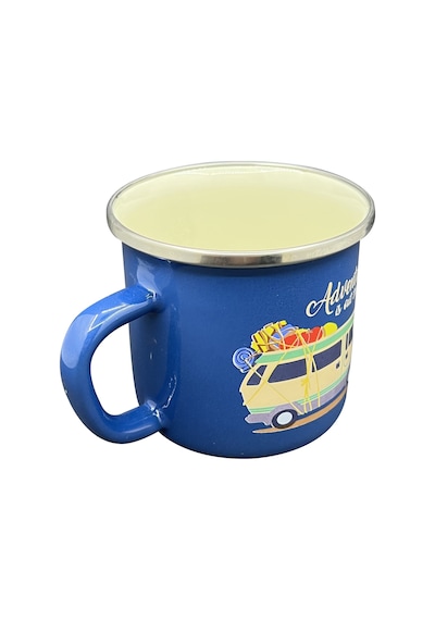 Orcamp Retro Emaye Kupa Bardak Adventure Mavi Out-1900