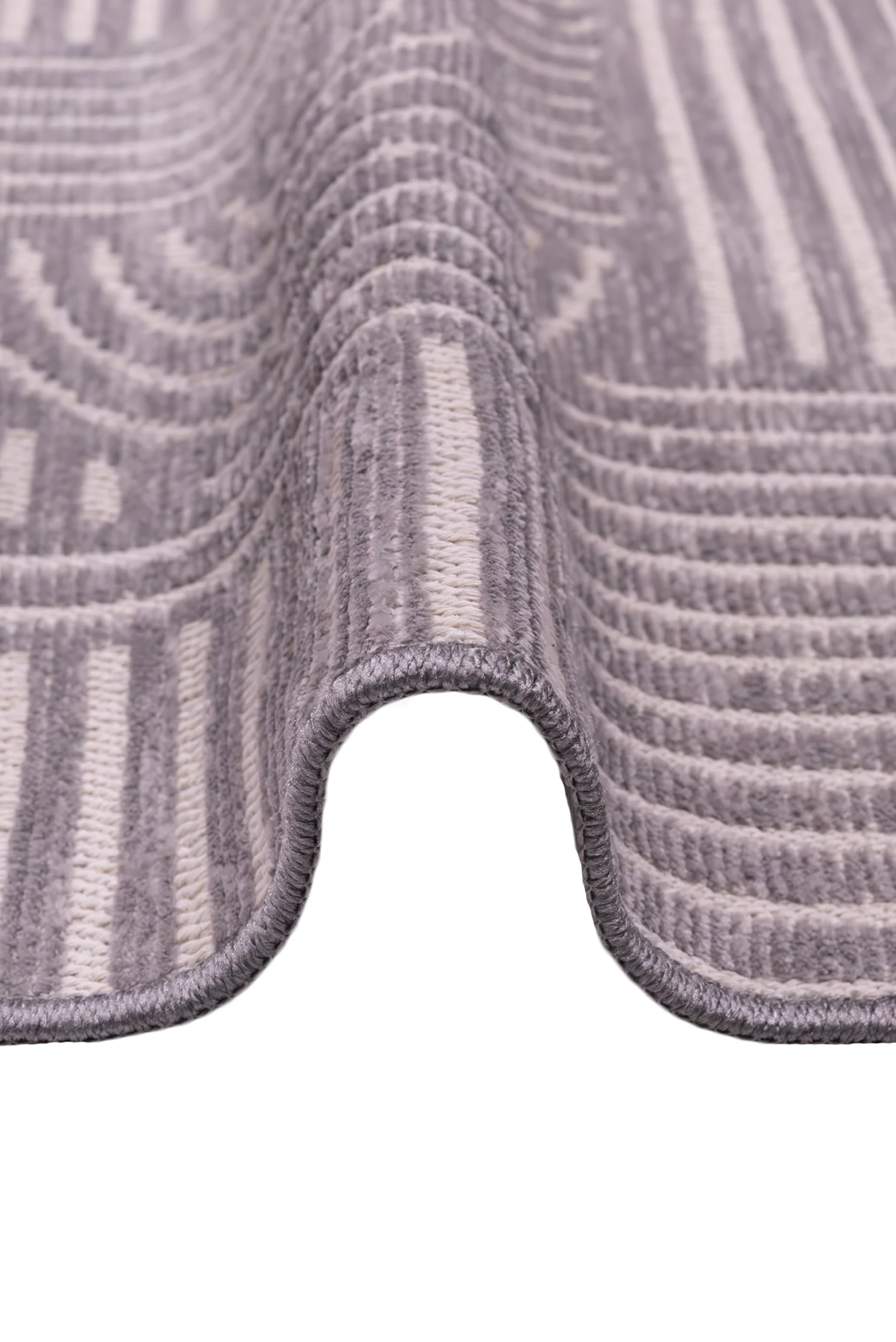 Melidia Halı Modern Desen Makinada Yıkanabilir Kaymaz Taban Salon Mutfak Koridor Şönil Kilim Gri Açık Gri  -  Gri