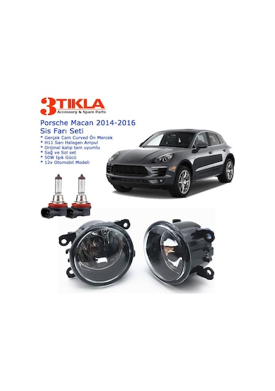 Porsche Macan 2015 Sis Farı Set Oem: 8200074008