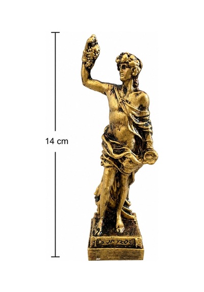 Dionysos Heykeli Dekoratif Biblo Antik Yunan Mitolojisi Gold Masaüstü Ev Ofis Dekoru