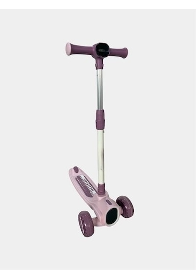 Işıklı Ve Müzikli Çocuk Scooterı4 Kademeli Ayarlanabilir Gidon Yüksekllikli Özel Tasarımlı Scooter Pembe