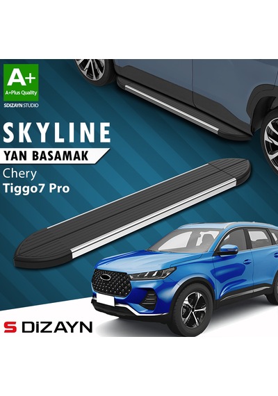 S-dizayn Chery Tiggo7 Pro Skyline Krom Yan Basamak 183 Cm 2022 Üzeri A+ Kalite