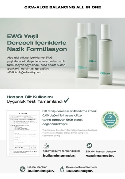 Hassas Ciltlere Nem Ve Ph Dengesi Sunan Losyon Dashu Fleef Cica-aloe Balancing All İn One