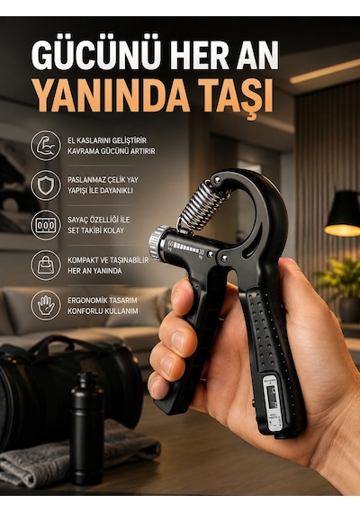 Portatif Ayarlanabilir El Yayı Sayaçlı Dayanıklı Çelik Yay Yeni Nesil Lisinya