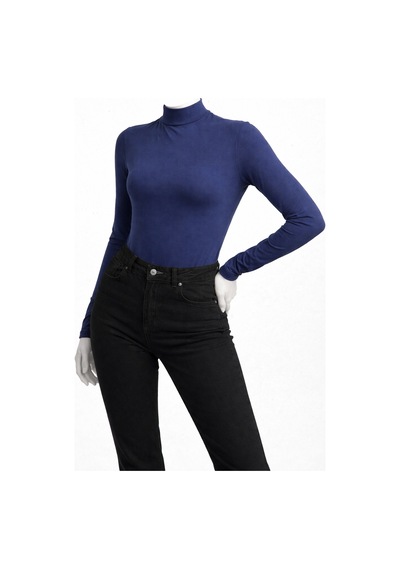 Belpa Sıla Sella Uzun Kollu Bisiklet Yaka Body 2'li Set Siyah - Beyaz
