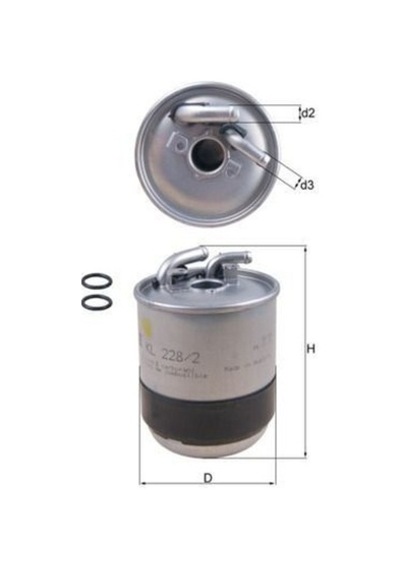 Mercedes W169 W245 A180 B180 Dizel 04- Mazot Filtresi Su Sensörlü Knecht Kl2282d