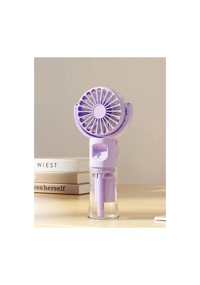 El Tipi Sulu Buharlı Fan Şarjlı Vantilatör Mini Masaüstü El Fan Taşınabilir 3 Kademeli Usb Pervane Mor - 710323651