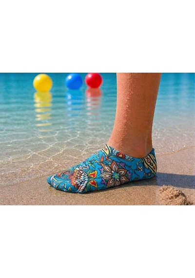 Gripptoes Kaymaz Damla Tabanlı Deniz&havuz Çorabı L1 Çok Renkli
