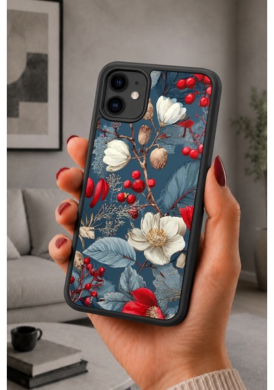 İphone 11 Uyumlu Winter Desenli Kamera Korumalı Darbelere Dayanıklı Kılıf 535-winter-iphone11