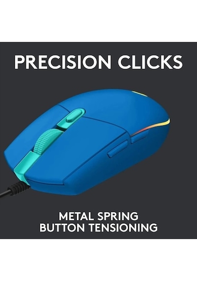 Logitech G203 Kablolu Gaming Mouse + Pad Mavi Mouse Diğer