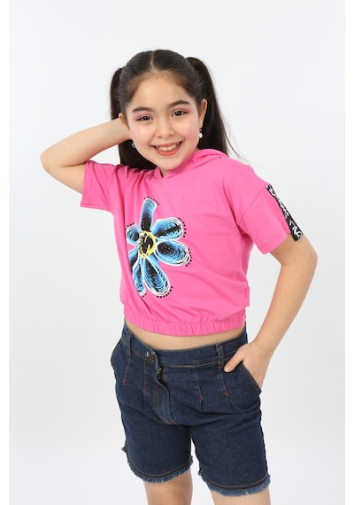 Toontoy Kids Toontoy Kız Çocuk Önü Çiçek Baskılı Tişört Fuşya Toontoy Kids Toontoy Kız Çocuk Önü Çiçek Baskılı Tişört Fuşya