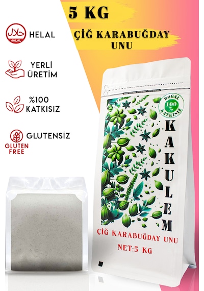 Kakulem Glutensiz Çiğ Karabuğday Unu 5 Kg