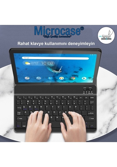 Lenovo Uyumlu Tab M10 Tb-X505L X505F 10.1 Bluetooth Klavyeli Kılıf -Bkk4