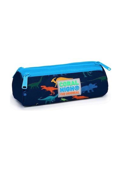 Coral High Kids Dinazor Desenli Üç Bölmeli Kalem Çantası - Erkek