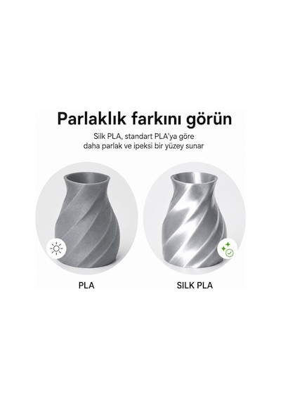 Filament Silk Gümüş Pla+ Premium