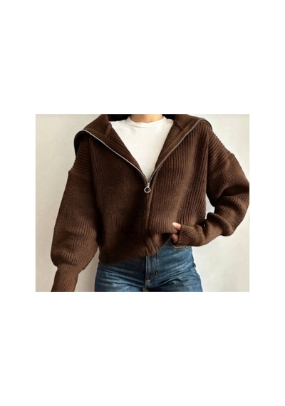 Flex Fashıon Kadın Esnek Örgü Fermuarlı Devrik Yaka Yumoş Triko Hırka Kahve Kahverengi - 760178304 Kahverengi - 760178304 Kahverengi Flex Fashıon Kadın Esnek Örgü Fermuarlı Devrik Yaka Yumoş Triko Hırka Kahve Kahverengi - 760178304 Kahverengi - 760178304 Kahverengi
