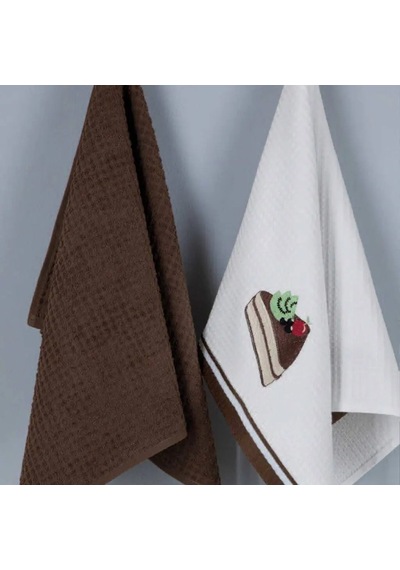 Maxstyle Pamuk Mutfak Havlusu 40x60 Cm 2li Browni Çok Renkli