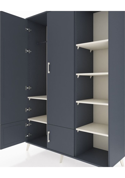 Hyperion Dolap 6 Raflı 4 Kapaklı Tek Askılı 132x44x195 Antrasit-antrasit/aytaşı Antrasıt/aytası Hyperion Dolap 6 Raflı 4 Kapaklı Tek Askılı 132x44x195 Antrasit-antrasit/aytaşı Antrasıt/aytası