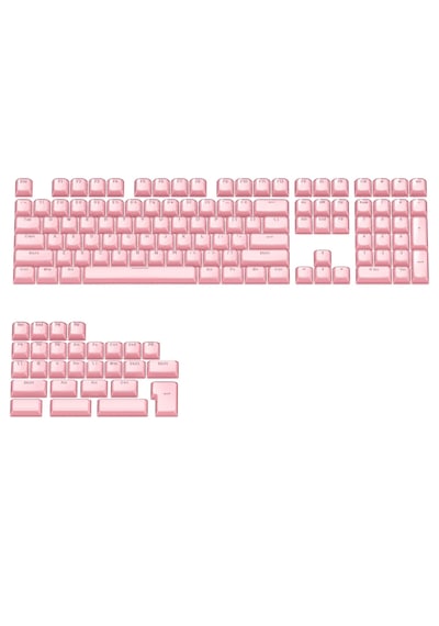 Mekanik Klavye Crystal Jelly Keycap -136 Tuşlu Yarı Saydam  Rgb Tuş Takımı Pembe