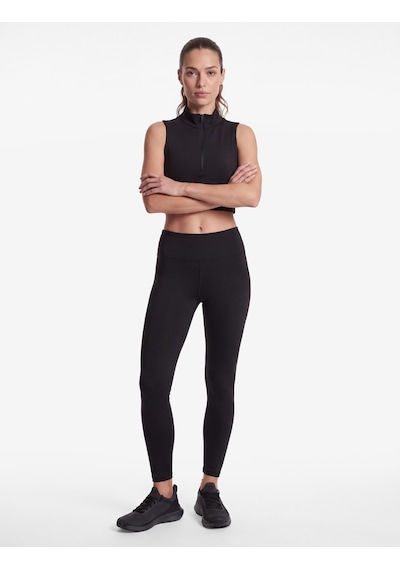 Koton Yüksek Bel Slim Fit Dikiş Detaylı İnterlok Spor Tayt Siyah 7wak40122nk