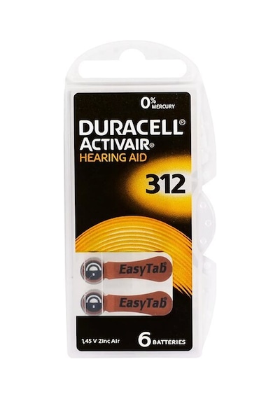 Duracell İşitme Cihaz Kulak Pili 6 Adet 312 - 10'li Paket