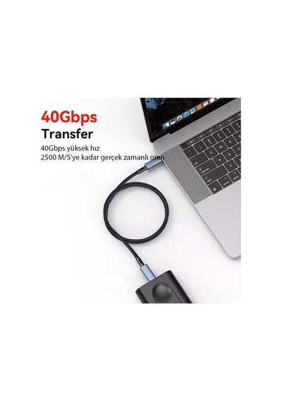 Ally 40gbps 240w Type-c 8k Görüntü Ve Hızlı Data Şarj Kablosu- 5775
