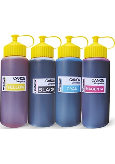 Canon Yazıcılar için Uyumlu 4 Renk 500 ML Mürekkep Seti
