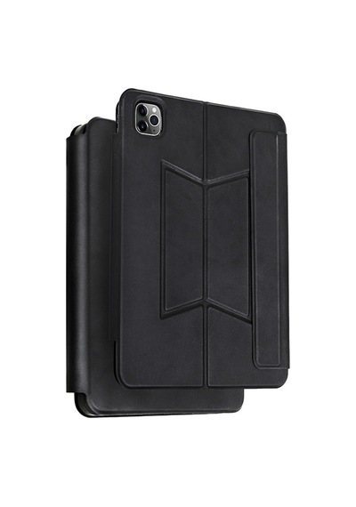 iPad Uyumlu  Pro 11 2024 Tbc Border Keyboard Bluetooh Bağlantılı Standlı Klavyeli Tablet Kılıfı - Siyah Arka Kapak
